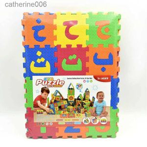 Pussel Eva Foam Puzzle Mats Digital Learning Arabic Letters Education Toys 36 Pieces Nyfödda utbildningsleksaker för barn Jigsaw Puzzlel231025