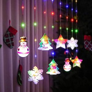 Andra evenemangsfestleveranser 110V 220V LED Christmas Light Ornaments Fairy Lights Curtain Lighting For Wedding Tree Year Holiday Decor 231025
