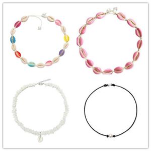 Natürliche Puka Frauen Weiße Muschel Halskette Armbänder Fußkettchen Muschel Muschel Chips Muscheln Handgemachte Hawaii Wakiki Strand Choker Halskette 261Y