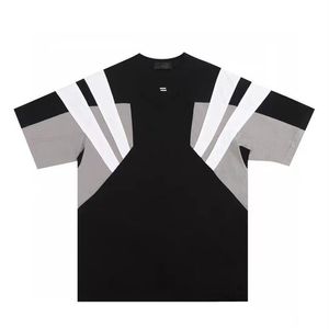 Verão dos homens camisetas das mulheres bordado t casual blusa curta camisas tripulação pescoço babados shorts manga camisas moda feminina blous306v