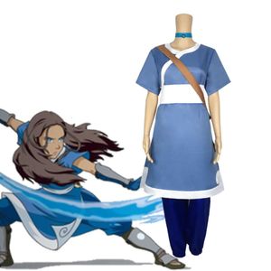 Cosplay anime Katara Avatar Ostatnie Airbender Cosplay Costumes Halloweenowe garniturowe odzież.