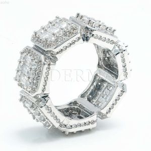 Luxury Elegant Exquisite Handmade Moissanite Jewelry Hip Hop Party 925 Silver Ring Men's Ring