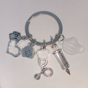 Nurses Doctors Masks Medical Rescue Personnel Keyrings Syringes Stethoscopes Keychains 639