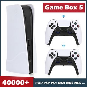 Игровые контроллеры Джойстики GB5-P5 ТВ-игры 4K HD Игровая консоль Встроенная игровая консоль 64G/128G 30000/40000 Портативная игровая консоль в стиле ретро для PS1/PSP/GBA/N64 231024