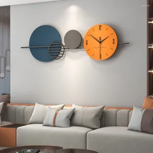Wall Clocks Gift Pieces Clock Decoration Handwooden Colorful Home Living Room Art Round Modern Design Wanduhr Decor
