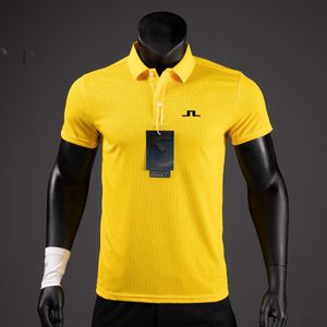 Męskie polo letnie koszule golfowe Mężczyźni zwykłe koszule polo krótkie rękawy Lato oddychanie szybkie suche j Lindeberg golf golf t -shirt 23 784