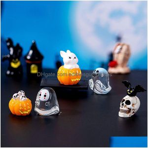 Party Favor Halloween Gift Crystal Ball Decoration Micro Krajobraz Akcesoria bez twarzy Monster Ghost Dypkin Down Dowód Ho Dhx6L