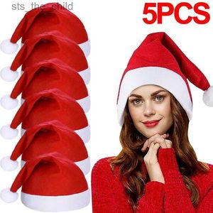 Beanie/Skull Caps Christmas Hat for Adult Kids Thicken Warm Hats Santa Claus Xmas Hats Merry Christmas Festival Party Decoration New Year GiftsL231025