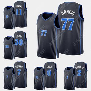 Luka Doncic Kyrie Irving Basketball-Trikots Maverick City 77 11 Tim Hardaway Jr. Christian Wood Blue Black Edition Green Jersey 2023 24 New City XS-4XL Männer Frauen Jugend