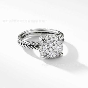 Designer Classic Jewelry DY Ring Fashion Charm jewelry Women 925 Sterling Silver Dense Set Zircon Ring Twisted Thread Women's ring Christmas gift accessories