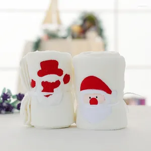 Koce kreskówki Święty Santa Claus Flannel Runę Baby 100 80cm koc z rzutem zwierzęcym Swaddle Wrap Creative Creative