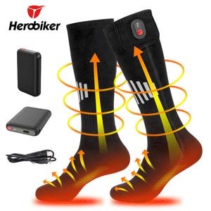 Heated Socks Winter Electric Skiing Men Women Warm Heating Outdoor Sports Cycling Camping Pcs Batteries