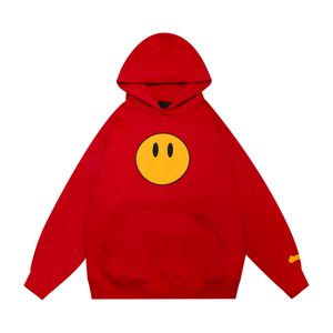 Mens Hoodie Amarelo Smiley Face Letras Imprimir Moletom Mulheres Sorriso Hoodies Qualidade Algodão Tendência Manga Longa Hoodies High Street Casual Drews House Hooded RJQA