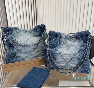 Tasarımcı çantası denim alışveriş çantası tote sırt çantası seyahat tasarımcısı kadın sling gövdesi gümüş zincirle en pahalı çanta gabrielle kapitone lüksler