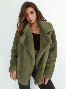 Frauenfell Kunstfell Übergroßer Plüschmantel Frauen Winter warmes dickes flauschige Jacke Vintage Loose Teddy Oulcoat Ladies Sexy Party Pelzmäntel Streetwear 231024