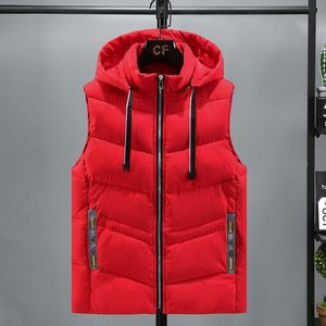 23gデザイナーベスト格子縞のジッパーパフベストボディウォーマーダウンコットンメンズジレの袖の冬のジャケットコート