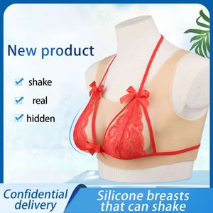 Catsuit Costumes ONEFENG T-1 Series Cotton Filling One-piece Round Neck Silicone for Crossdresser Soft Touch C Cup Breast Enhancement