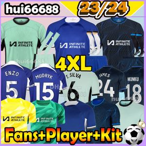 16-4xl 23/24 Koszulki piłkarskie CFC Sterling Mount T. Silva Cucurella Koulibaly Pulisic Mount Kante 22 23 24 Enzo Mudryk Felix Sterling Fofana Men Kit Skarpetki piłkarskie