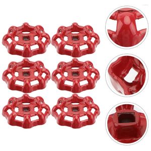 Kitchen Faucets 6 Pcs Gate Valve Handle Wheel Metal Decorative Trim Spherical Shutoff Fitting Round Broach Cast Iron Ball Bib Tap