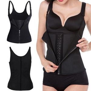 Frauen Zipper Body Shaper Weste Schlanke Verstellbare Schulter Gurt Taille Training Cincher Hemd Korsett Wear Abnehmen Gürtel