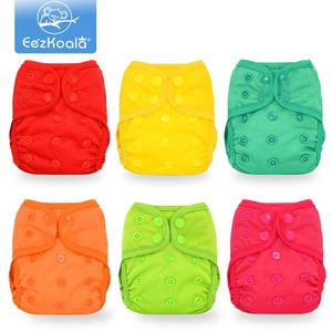 Fraldas de pano Fraldas para adultos Fraldas EezKoala 6 unidades / conjunto capa de bebê fralda de pano à prova d'água capa reutilizável lavável bolso ajustável 231024