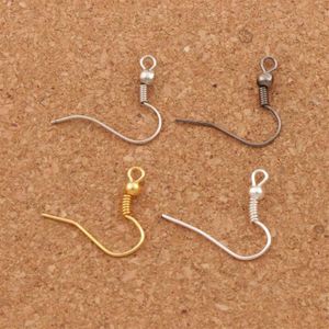 4Colors Copper Fish Clasps & Hooks 15mm 200pcs lot Polish Ear Earring Finding French Fishwire L3107301w