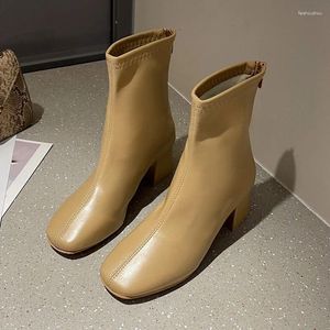 Boots Flat Platform Zipper Shoes Boots-Women Sexy Thigh High Heels Round Toe Clogs 2023 Rubber Rock Autumn Ladies Over