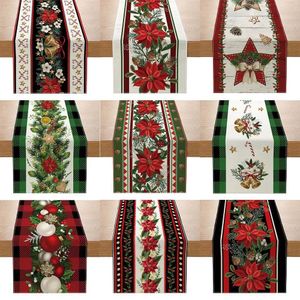 Bordslöpare Christmas Table Runner Merry Chulture Decorations for Home Tracloth Navidad Noel Kerst Xmas Gifts År 2024 Natal 231025