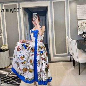 skirt 2023ss bran esiner ress Summer carton Beach resses Luxury for womens Lon print hih quality womens clothin Size XS-XL