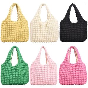 Duffel Bags Women Quilted Shoulder Bag Cute Pleatd Puffer Foldable Fashion Large Capacity Female Shopping Handbag