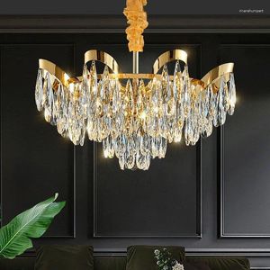 Lampes suspendues LED modernes lustres de plafond en cristal de tournesol Bionic luxe Pandent lumière atmosphère haut de gamme salon salle à manger suspendu