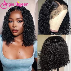 Lace Wigs Brazilian Deep Wave Bob Wig 13x4 Lace Frontal Wig Human Hair Natural Hairline Remy Short Curly Closure Wig Preplucked Baby Hair 231024