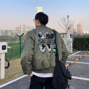 Herrenjacken 23FW 40th Anniversary BBC Co Branding MA1 Bomber Map Letter Flying Jacket American Baseball Jacket YQ231025