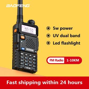 Walkie Talkie Orijinal Baofeneng UV-5R Çift Band UHF VHF 136-174MHz 400-520MHz FM Ham Ham iki yönlü radyo baofeneng UV 5R baofeng walkie talkies 231024