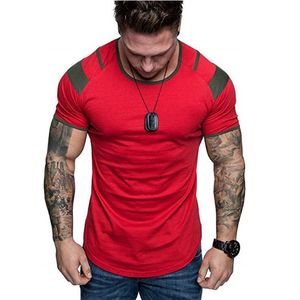 Men's T-Shirts Mens T-shirt Fashion Short Sleeve Cotton Casual Bodybuilding Jogging Gyms Fitness Tees Slim Fit Tops Clothing 246u