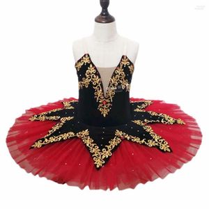 Scan Wear Spanish Red Professional Ballet Tutu kjolar Dance Performance Costumes