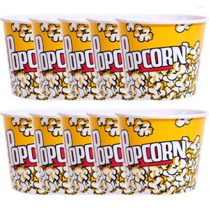 Dinnerware Sets Popcorn Bucket Cup Party Snack Holder Bowl Reusable Movie-night Kids Mini Plastic Containers
