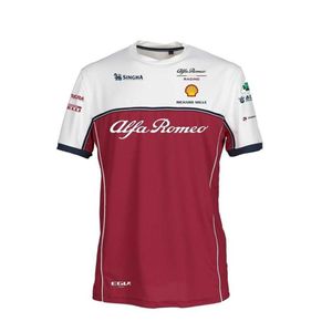2023 Yaz F1 T Shirts Alfa Alfa Romeo Team Formula One Baskı Kısa Kollu Erkekler Kadın Açık Mekan Ekstrem Spor Off-Road JDJE302R