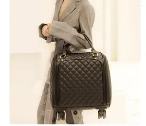 Вещевые сумки 18-дюймовые женские сумки для ручной клади, чемодан на колесиках, дорожная тележка на колесах