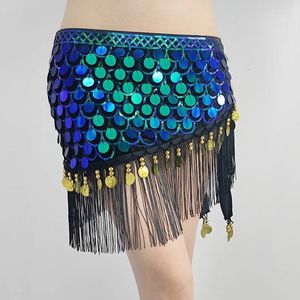 Stage Wear Wear's Belly Dance Pärled Sequin Fringe Hip Thanddue Party Midje kedjebälte