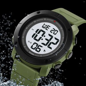 Wristwatches SKMEI 2122 Outdoor Sports Military Digital Men Watches Simple Waterproof Stopwatch Mens Electronic Wristwatch Clock Reloj