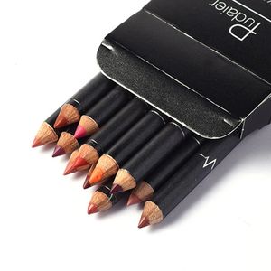 Lápis labial 12pcsset moda mulheres à prova d 'água lip liner conjunto de maquiagem de longa duração batons matte lip lápis caneta meninas ferramentas comestic 231024