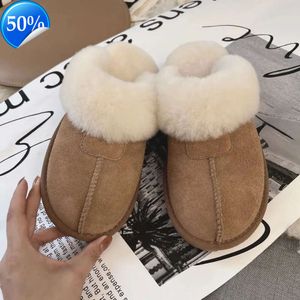 Boots Fluffy Designer slippers Ug Slippers australia brand platform slippers scuffs wool shoes fur real leather winter slippers women ugglie slippers more color