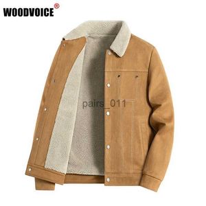 Giacche da uomo Giacche invernali da uomo in pile Giacca con colletto rovesciato Moda outdoor Cappotti cargo Uomo Parka addensato casacos de inverno masculino YQ231025