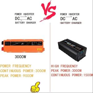 US LED 3KW DC24V AC120V&240V 60Hz YIY 3000W Solar Pure Sine Wave Power Inverter & Battery Charger / Support Customize Off-grid Hybrid Wall Mounting