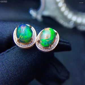 Stud Earrings The Gift For Your Loved Girl Black Opal Earring Natural And Real 925 Sterling Silver