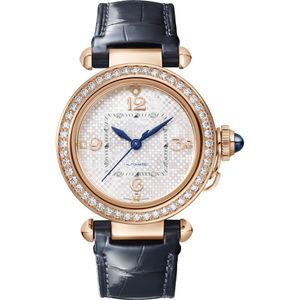 Relógio feminino diamante relógio mecânico automático designer 32mm ouro rosa safira espelho negócios namorada relógio chaleira de aço inoxidável bloqueio de cabeça luxo