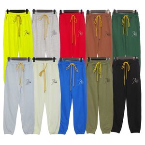 rhude shorts mens designer short Fashion brand rhude high street drawstring embroidery pants fog casual loose Leggings men's and women's pants