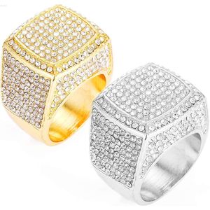 Luxury Lab Grown Moissanite Diamond Iced Out Gold Big Heart Ring 925 Silver Hip Hop 18k Gold Plated Man Rings for Gifts on Order