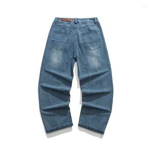 Jeans da uomo taglie forti Tasca blu con cerniera Giacca casual elegante colletto primaverile e autunnale M-5XL per uomo